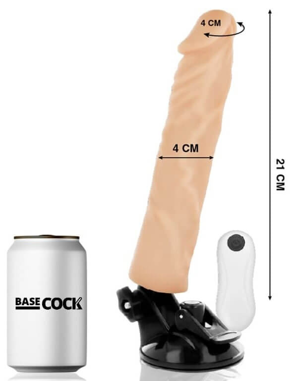 Ohebné vibrační dildo 21 cm s dálkovým ovladačem
